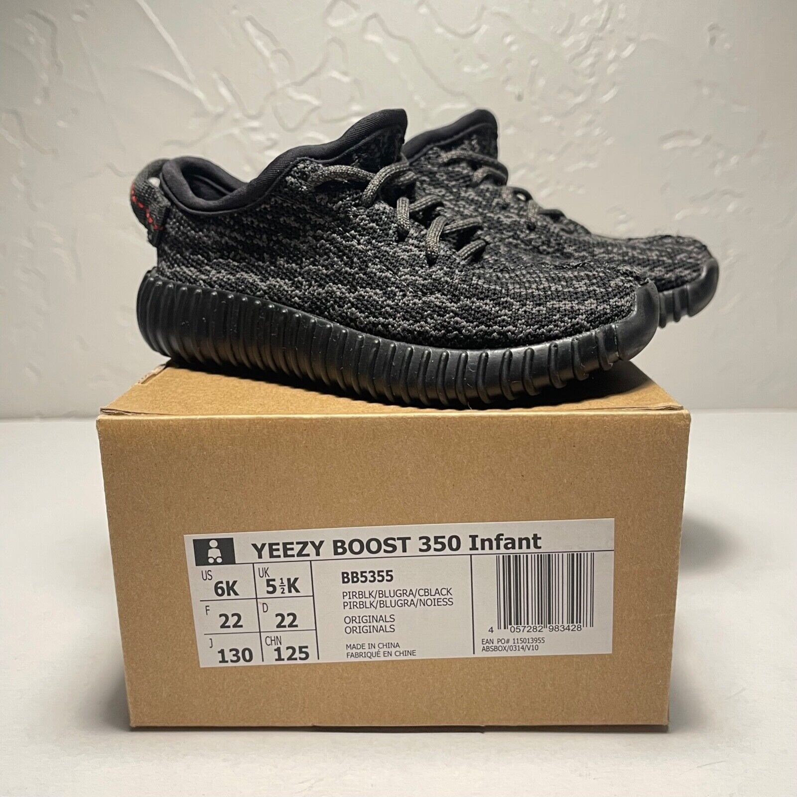 BOOST 350 INFANT Pirate Black BB5355 Size US 6K AUTHENTIC | eBay