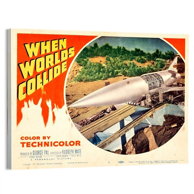 1951 When Worlds Collide (Paramount) Horizontal Sci-Fi Movie Poster or Canvas