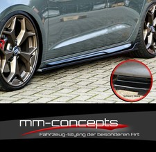 CUP Seitenschweller Ansätze SCHWARZ für Audi A1 GB S-Line S1 Side Skirts Leisten
