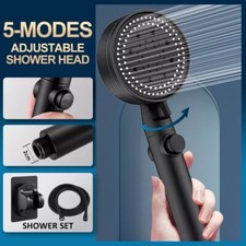 5 Spray Setting High Pressure Handheld Shower Head Holder Hose for RV Mobil Home