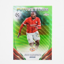 Johan Bakayoko 2023-24 Topps Chrome UEFA Future Stars #33 Green Wave /399 PSV