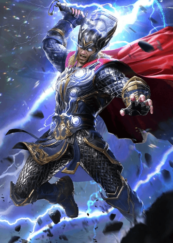 Thor Marvel Comics Custom Art Trading Card Thick C79 - Picture 2 of 4