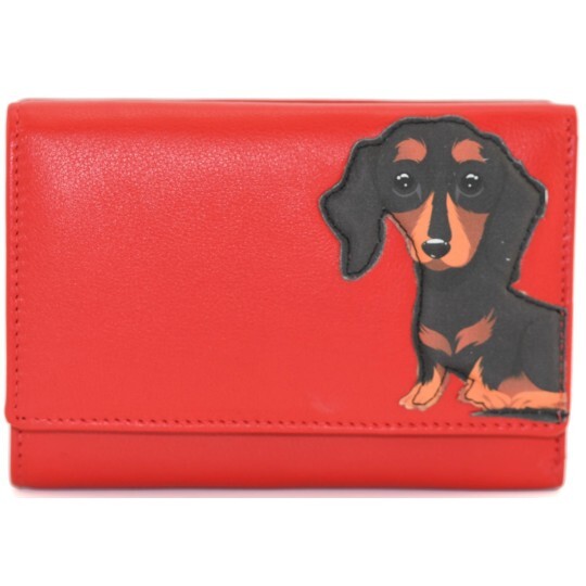 Mala Leather Frank Tri Fold Purse with RFID - Red - BNWT