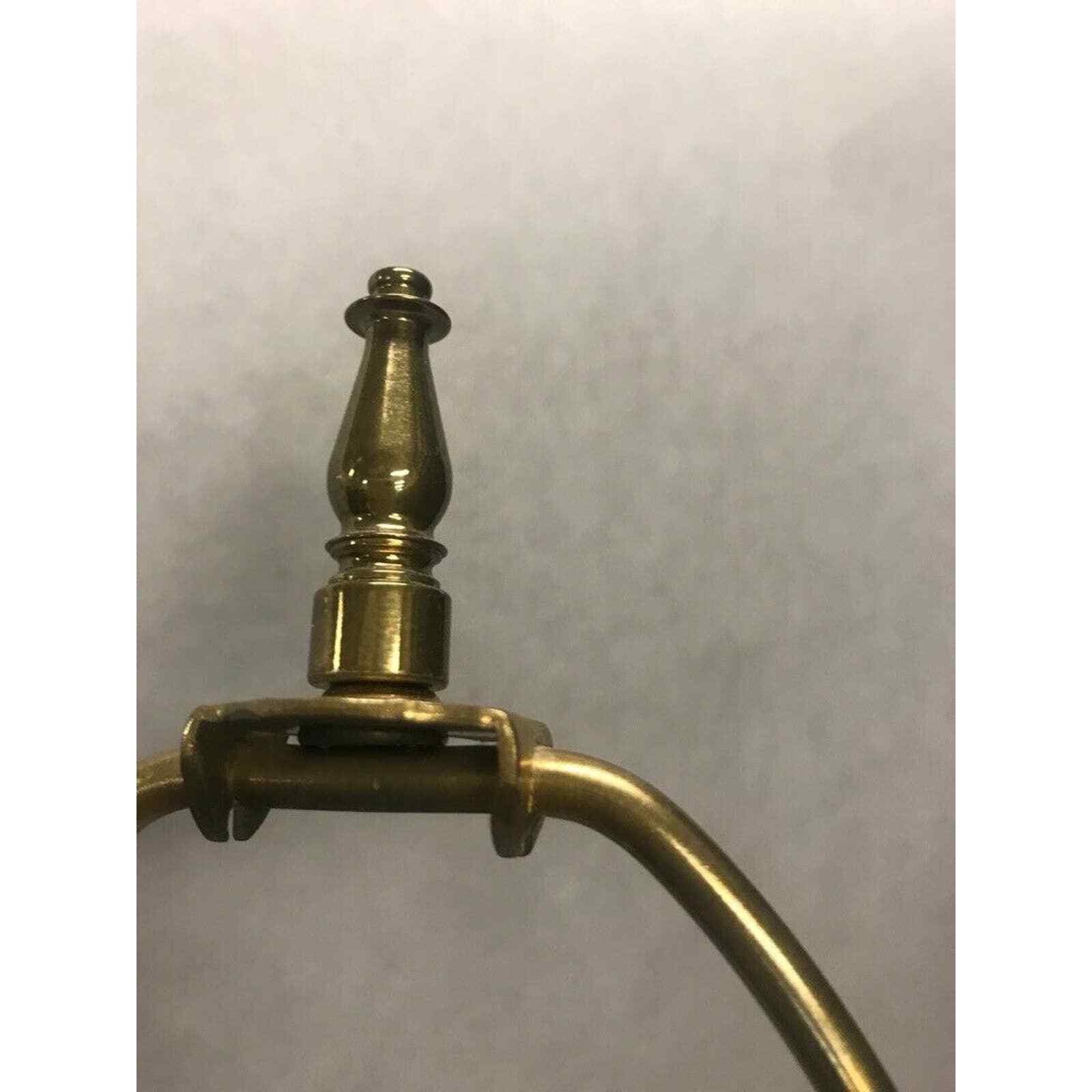 Pair Stieffel ? brass painted Table Lamp WORKS no shade 37 inch green