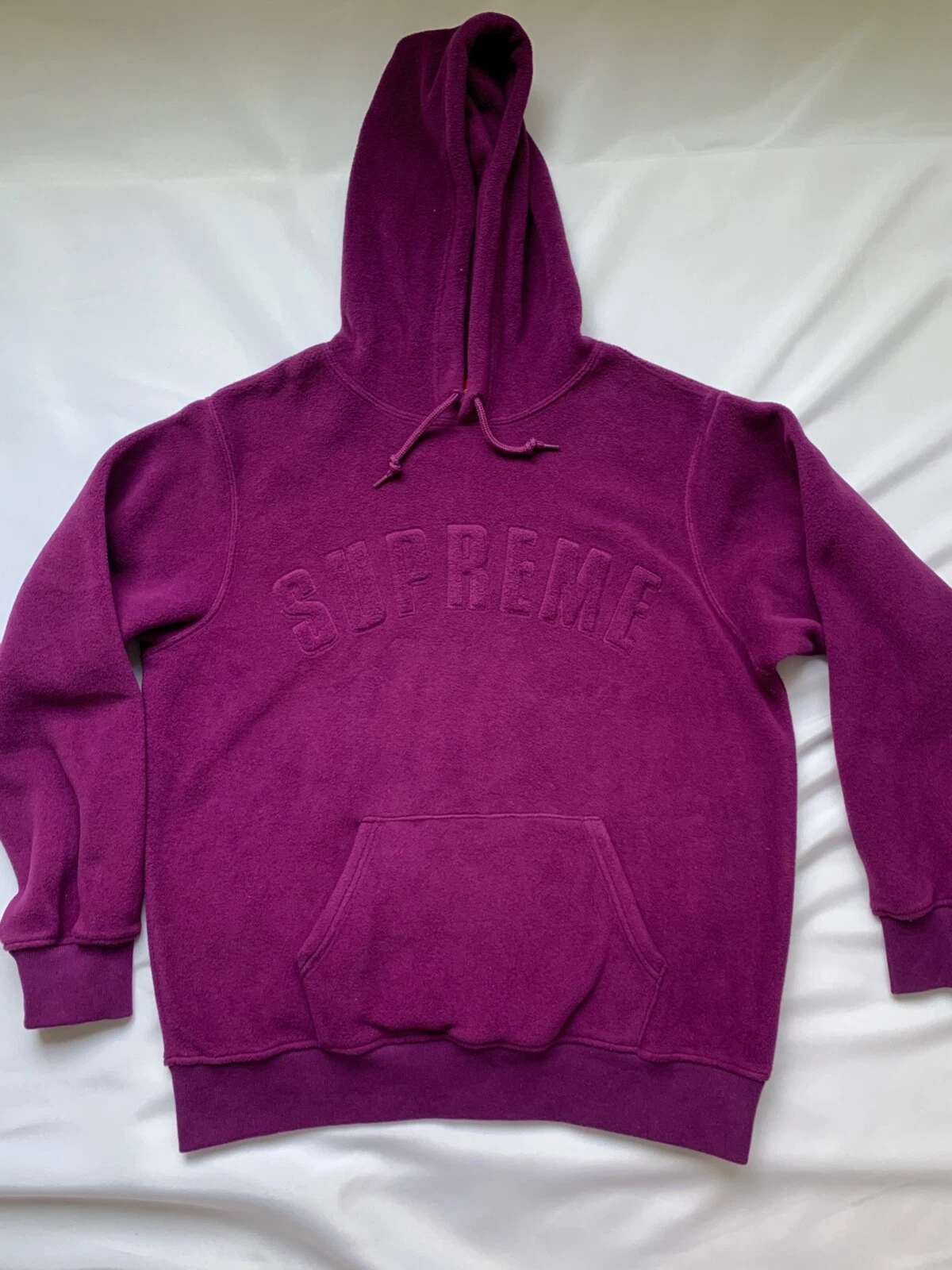 Supreme Polartec Hooded Sweatshirt Size Medium Plum FW18 Brand New