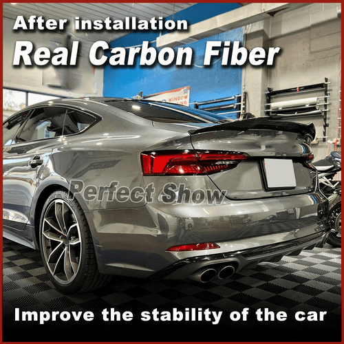 Alerón trasero de carbono maletero alerón labio ala se adapta a Audi A5 S5 F5A 16-20 - Imagen 2 de 13