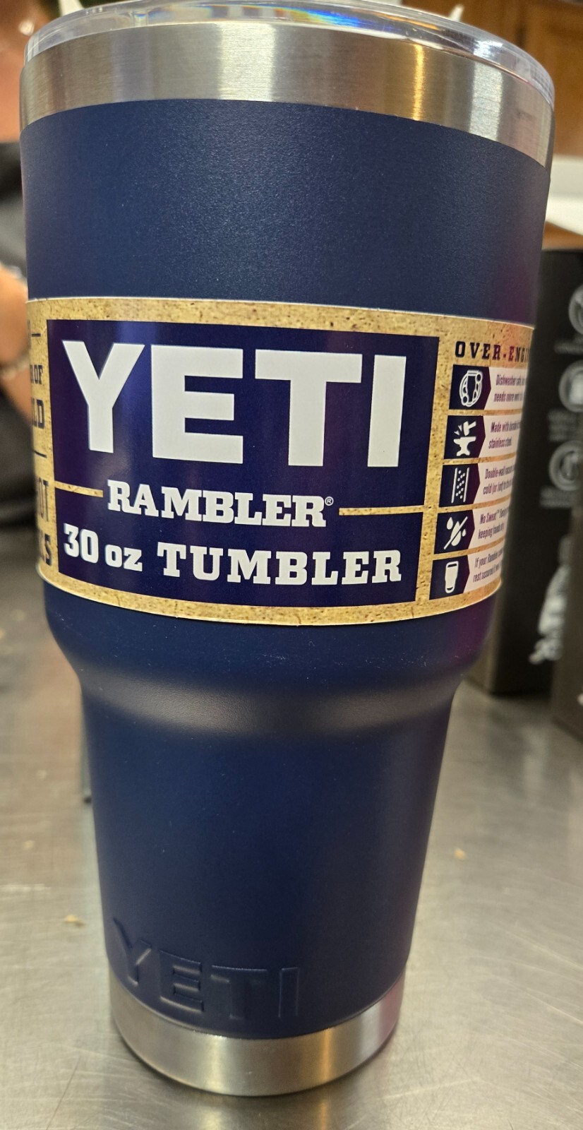 YETI Rambler 30 oz Vacuum Insulated Stainless Steel Tumbler in Navy Blue #50