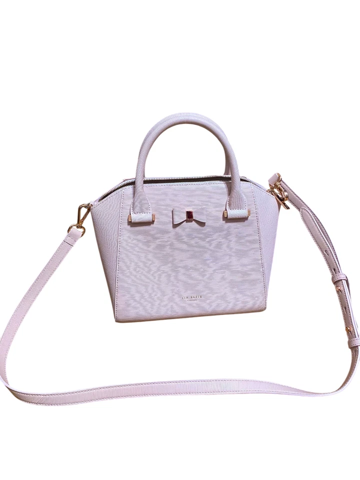 Bolso Bandolera Ted Baker London Lazo Rosa Pálido Asa Superior Bolso Cartera Foto 4 de 4