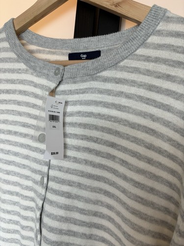 GAP Factory cardigan sweater Stripes. Size XXL Girl NWT Preppy Classic Basic - Picture 5 of 13