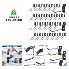 100 Pack Slatwall Hooks Panel Display Hooks Slat Board Peg Accessories Heavy ...