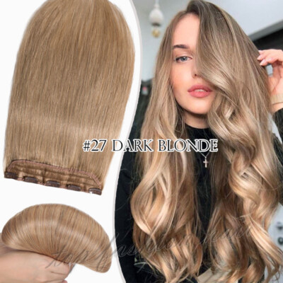 THICK One Piece Clip in Human Hair Extensions 100% Remy Hair 3/4 Full Head Weft