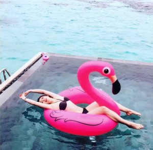 jumbo inflatable pink flamingo