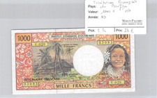 Territori Francese Del Pacific 1000 Franchi Non Datato V.029 N° 72003083/2h