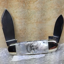 1 of 1 Benade 96 Scrimshaw Bulldog Mother of Pearl African Elephant Etch Sunfish