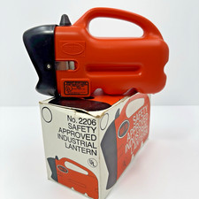 Nos Bright Star 2206 Orange Safety Approved Industrial Lantern Flashlight Vtg
