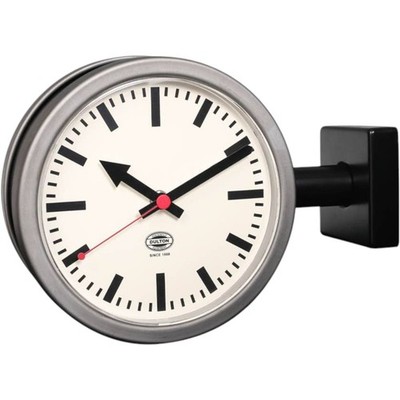 Dulton Double Face Uhr 170D2 YR-0643 MATT SCHWARZ ROH Wand Tisch Display Japan