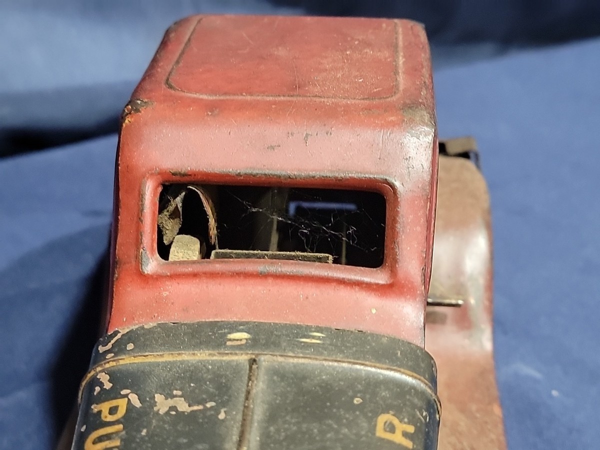 VINTAGE 1930s Louis Marx Tin Windup G-Man Pursuit Car Working