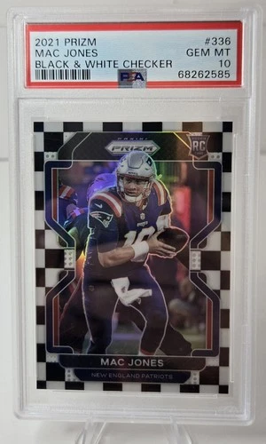 2021 Panini Prizm Mac Jones Black & White Checker Rookie RC PSA 10 GEM MINT SSP