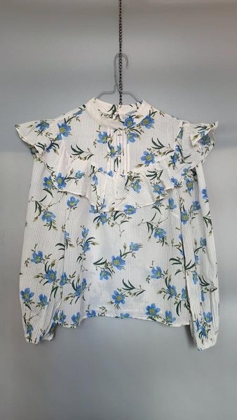 Women Vintage Shirt White Cotton S