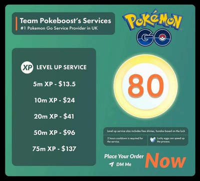 Pokémon Go 30 Million XP/FAST/READ DESCRIPTION