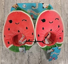 Squishmallows Slippers Wanda the Watermelon Girls 7-8 13-1 2-3 Kellytoy NEW