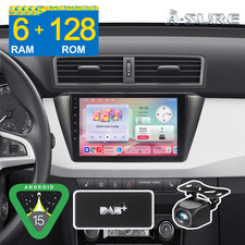 Kam 6+128G Android 15 Autoradio Carplay DAB+ Navi für Skoda Fabia III 2014-2020