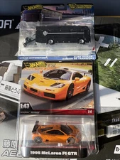 Hot Wheels Premium Bundle (2-pcs) Lykan Hypersport Transport & 95 McLaren F1 GTR