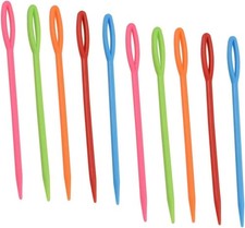 N&auml;hnadel aus Kunststoff 100 St&uuml;ck mit gro&szlig;em &Ouml;hr &ndash; Plastiknadel und N&auml;hzubeh&ouml;r