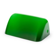 Ersatzabdeckung aus Glas für Bankerslampen grün 18x7x11cm Echter Glasschirm