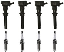 Direct Ignition Coils & Spark Plugs For Jaguar F-Pace 2.0L 2017 2020 2023 2024
