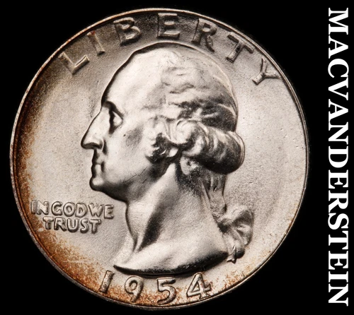 1954-S Silver Washington Quarter - Choice Gem Brilliant Unc  Lustrous  #i6464