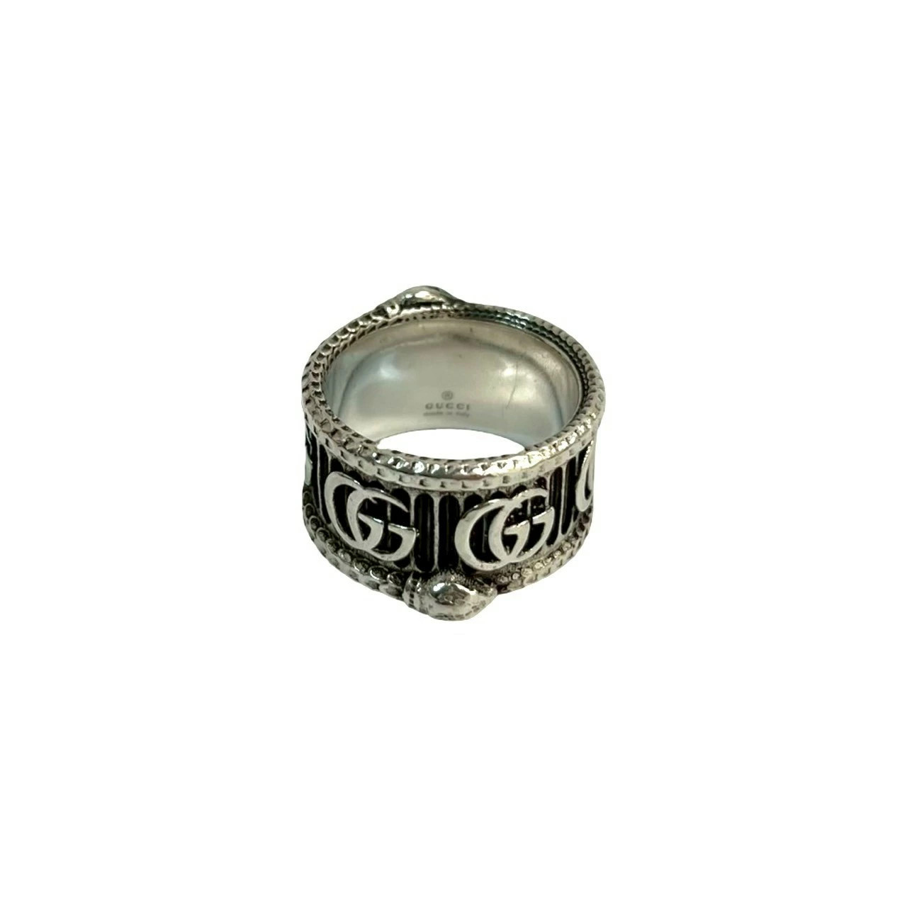 GUCCI Interlocking Double G Snake Ring Silver 925… - image 8
