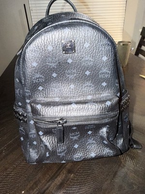 MCM Stark Visetos Backpack Medium Black New With Out Tag