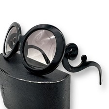 Super rare discontinued PRADA sunglasses Baroque SPR27 worn by Hyde BLACK black