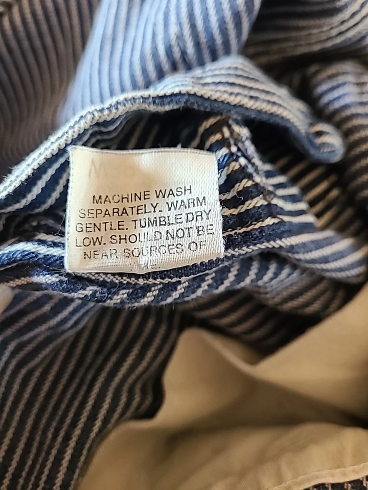 Mono Pointer vintage para hombre cintura talla 38 en azul y blanco a rayas de ferrocarril Foto 3 de 4