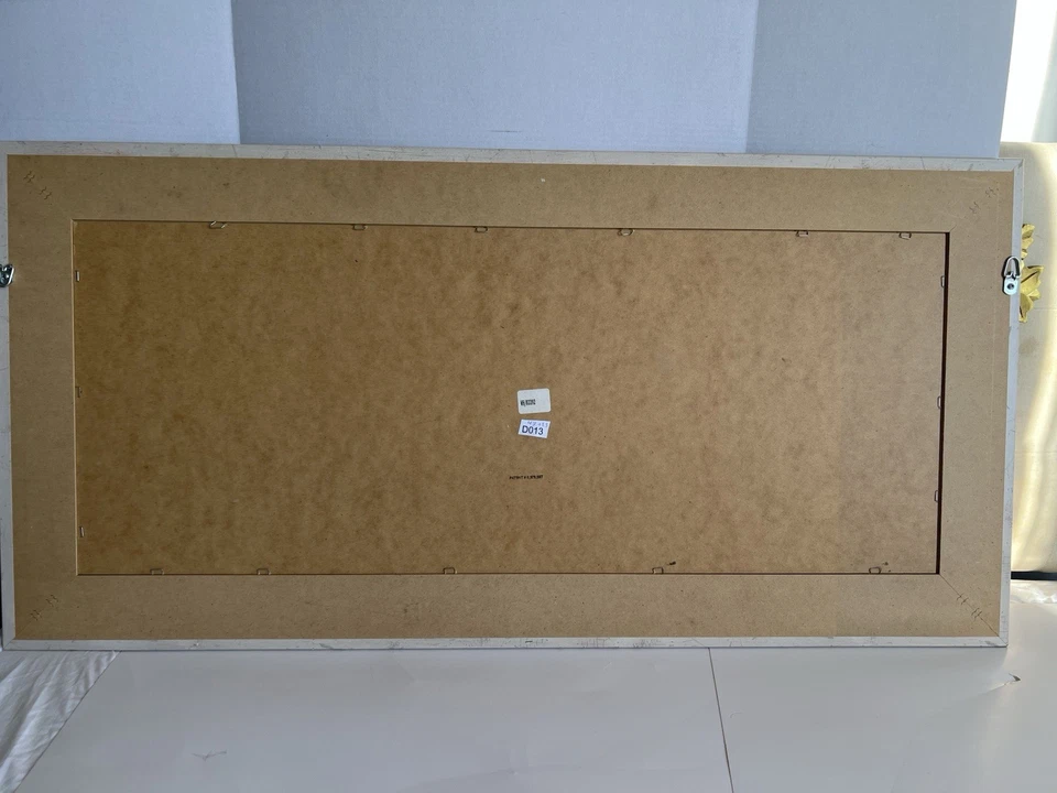 Vintage Framed Beach Sunset Painting – 47x23 cm – Sailboats – Coastal Art - Image 3 of 3