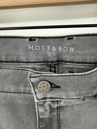 Mott And Bow Regular Fit Straight Faded Black Wash Jeans Denim Size 36x30 - Picture 3 of 8