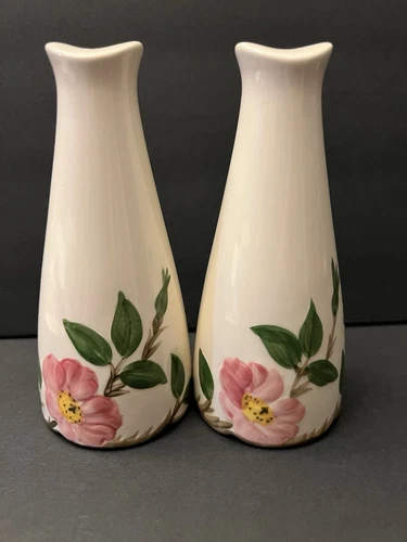 Franciscan Desert Rose Vintage Salt And Pepper Shakers Set 6.25" Tall.