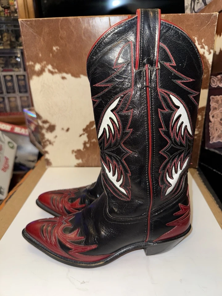 Botas para mujer Code West Firewalker de colección de los 80 negras/rojas/blancas - ¡PERFECTAS! - ¡¡8 M - USADAS EN EXCELENTE ESTADO!!! Foto 3 de 4