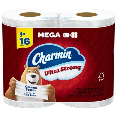 Procter & Gamble Ultra Strong Bath Tissue, Septic Safe, White 2 Ply 4 Pack