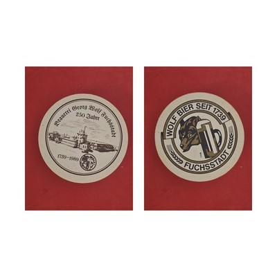 Wolf Fuchsstadt 250 Jahre Brauerei Bierdeckel Bier