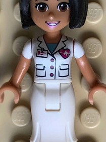Lego Friends Dr. Patel Minifigure frnd0227 41318 Heartlake Hospital White Skirt