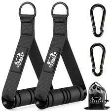Heavy Duty Exercise Handles, Gym Cable Handles for Cable Machine Black