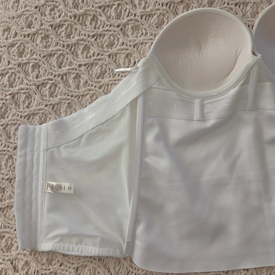 Sujetador nupcial Felina blanco sin tirantes talla 36A Demi sin costuras Foto 3 de 4