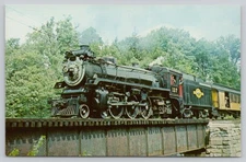 Vintage Steam Locomotive No. 127 Crossing Williams River Brockways Mills VT