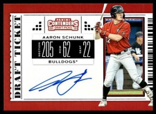 2019 Contenders Draft Picks Draft Ticket Aaron Schunk Auto Georgia Bulldogs #48