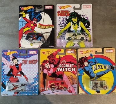 Hot Wheels Premium 2016/2017 Full Marvel Set 5/5  - Real Riders - Mattel 4B10