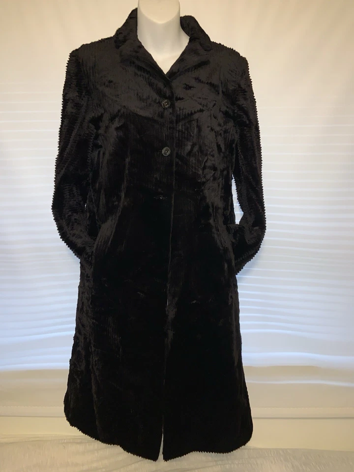 J. MENDEL BLACK FUR COAT JACKET SIZE 8 - Image 2 of 4
