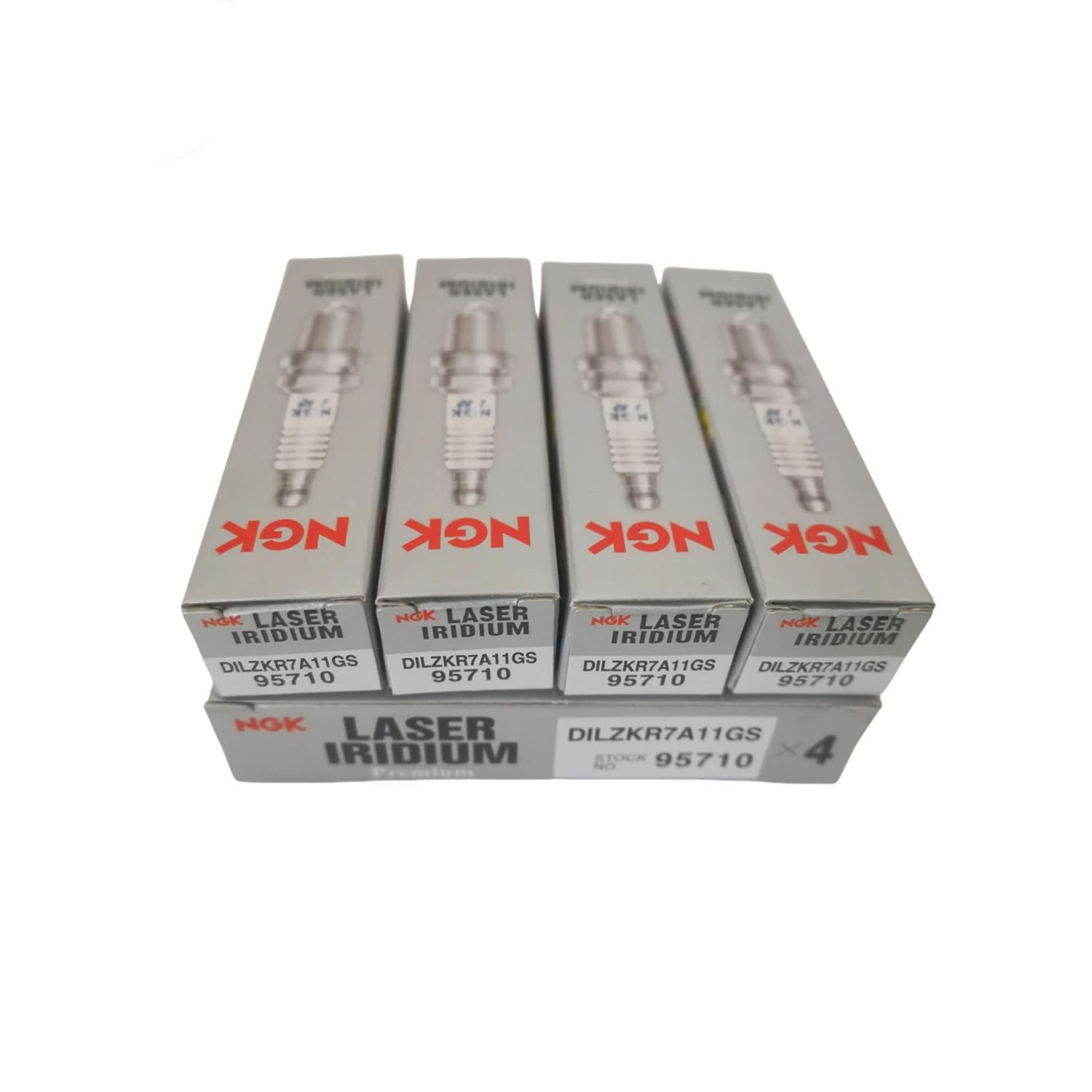 4 NEW OEM LASER IRIDIUM NGK SPARK PLUGS DILZKR7B11GS 95710
