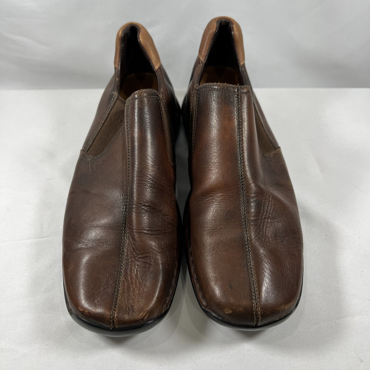 Cole Haan Zeno Brown Leather Split Toe Loafers Slip On Shoes  display picture 2